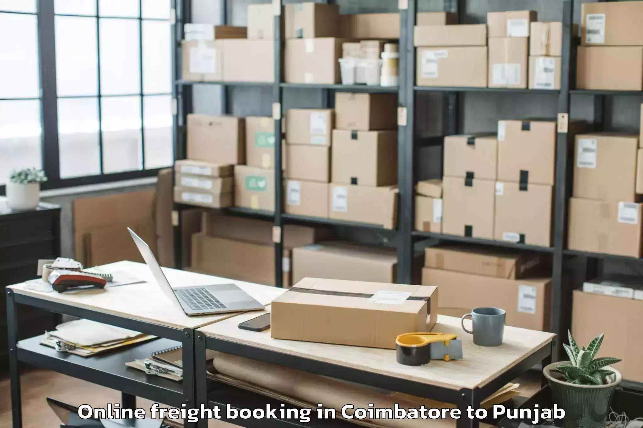 Trusted Coimbatore to Shahkot Online Freight Booking